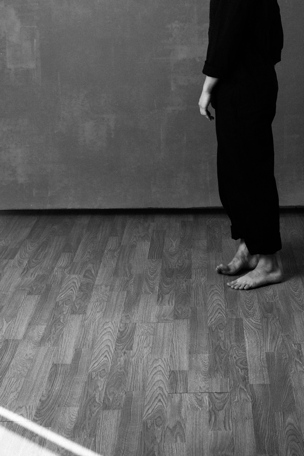 Black and white portrait of contemporary dancer Shion Carter photographed by Vancouver portrait photographer Michele Mateus