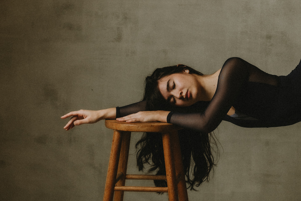 Contemporary dancer captured in graceful movement portrait