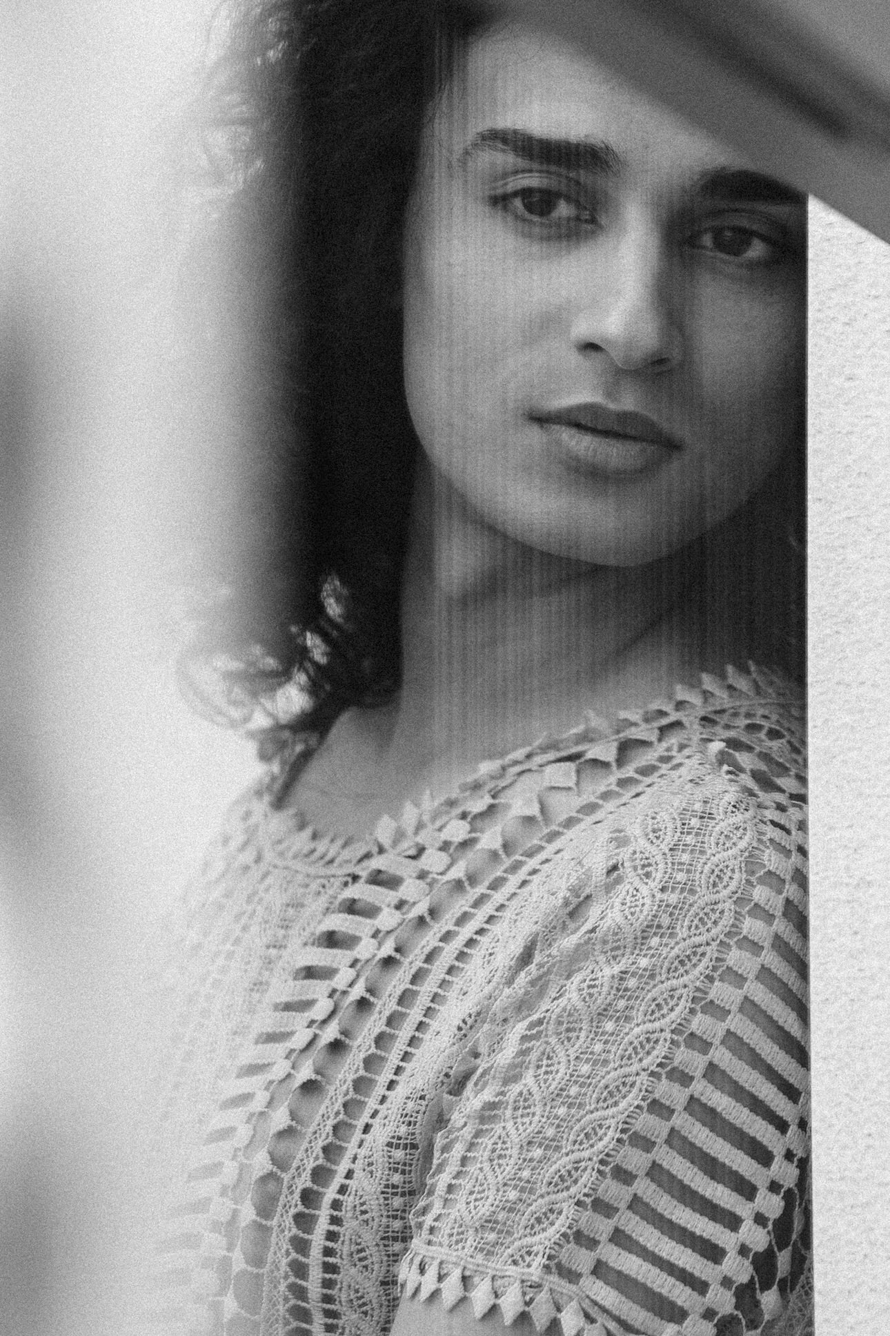 Black and white portrait of a Queer man photographed by Michele Mateus, Vancouver portrait photographer