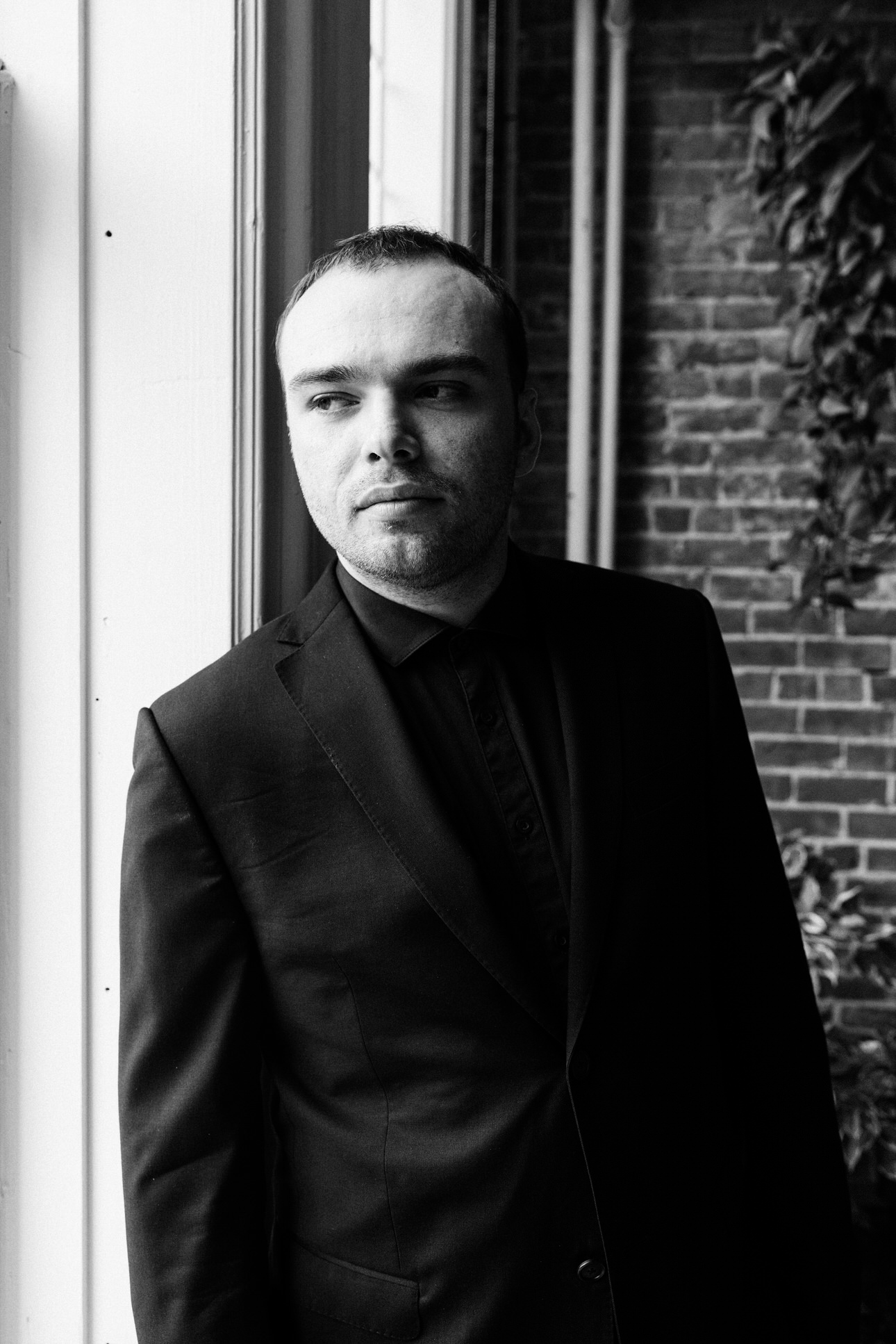 : Black and white portrait photographed by Michele Mateus, Vancouver portrait photographer