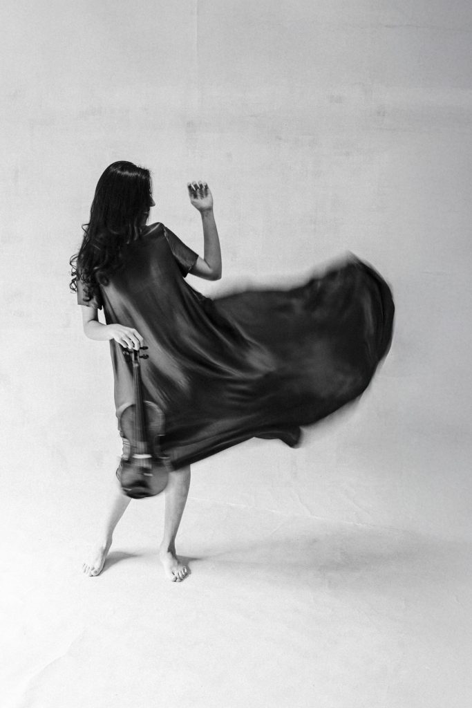 Black and white portrait of Ava Shadmani photographed by Vancouver portrait photographer Michele Mateus — bold, minimal, and timeless